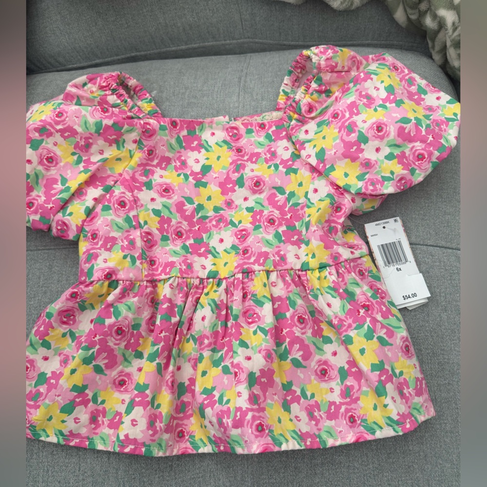 Floral Pink and Yellow Dress